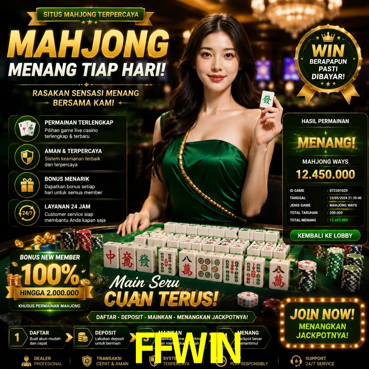 Cashback VIP FFWIN - reembolso semanal
